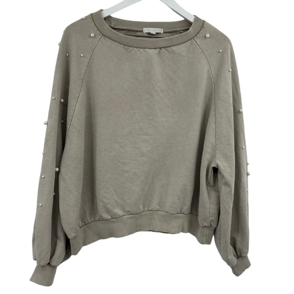 American Eagle Outfitters Tops - American Eagle Don’t Ask Why Faux Pearl Dolman Sleeve Sweatshirt One Size